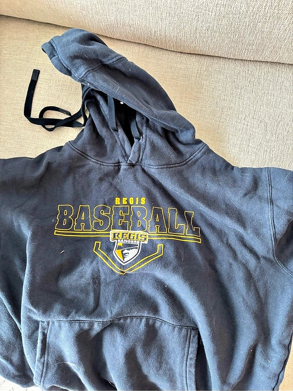 Regis Baseball Graphic Hoodie in Black